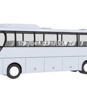 화이트 버스 Lowpoly 3d 모델
