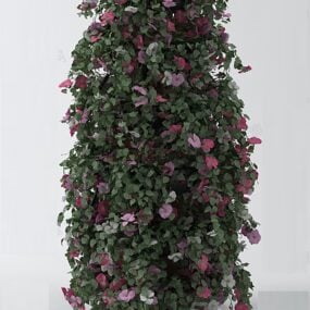Blomsterstativ vertikale busker 3d-modell