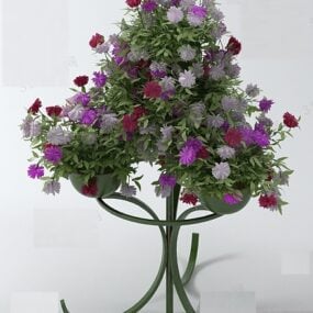 3д модель стойки для цветов с железным каркасом