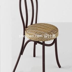 Τρισδιάστατο μοντέλο καρέκλας τραπεζαρίας Dark Wood Country Style