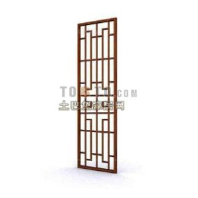Vintage Chinese Partition Wooden 3d model