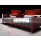 Kinesisk dobbelt sofa 3d model.