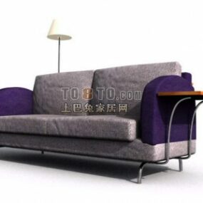 Sofa Purple Color 3d model