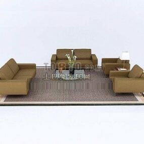 3д модель дивана Милан с обивкой мебели