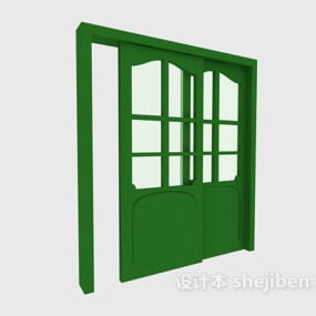 3д модель домашней раздвижной двери