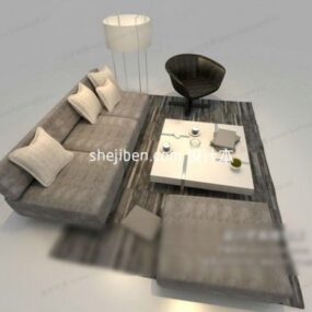 Sofa Couchtisch Wohnzimmer Set 3D-Modell