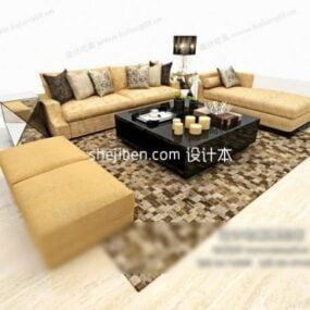 3д модель современного секционного дивана, мебели для гостиной