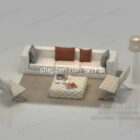 European combination sofa 3d model .
