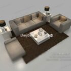 Modern Sofa With Carpet Living Room Set