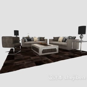 Sofa Milan Upholstery Furniture 3d model