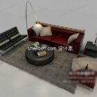 3d модель комбинированного дивана.