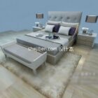 Grey Double Bed Bedroom Set