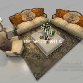 Sofa Shelter Vintage Texture 3d model