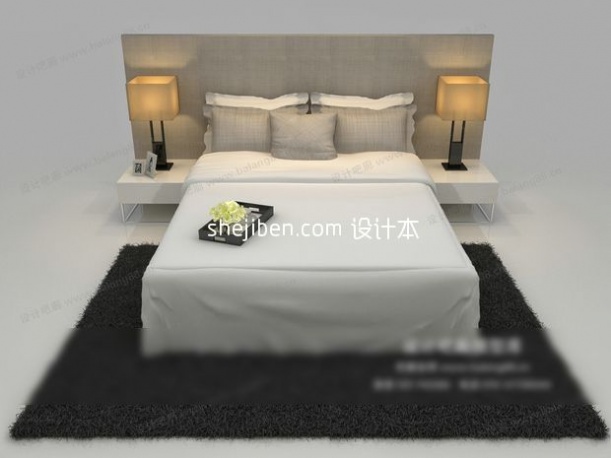 Double Bed Set White Color