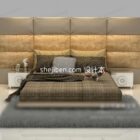 Double Bed Upholstered Back