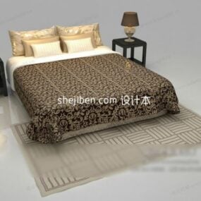 Antique Bed With Tufted Backwall 3d model