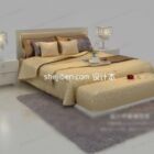 더블 침대 무료 3d 모델 .