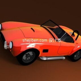 Red Super Car Concept 3d model