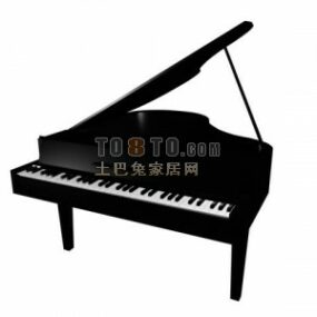 3д модель фортепиано черного классического стиля