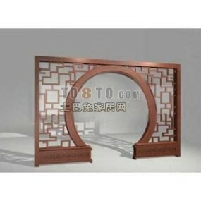 Chinese Round Partition Decoration 3d model