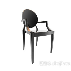 ठोस लकड़ी की कुर्सी 3डी मॉडल