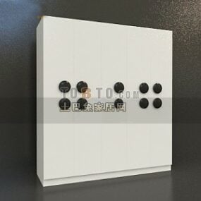 Moderni vaatekaappi, minimalistinen 3d-malli