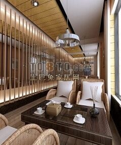 Modern Hotel Restaurant Interior V1 3d model