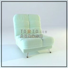 緑のソファ椅子張り3Dモデル