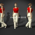 Download do modelo 3d de personagens de moda feminina.