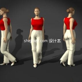 Character Fashion Business Women 3d model