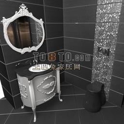 Meubles de toilettes européens modèle 3D