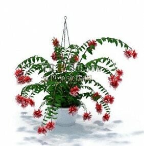 Modelo 3d de planta em vaso de grama