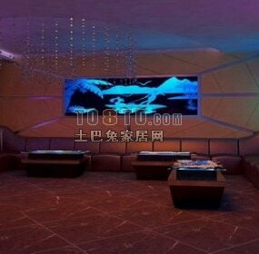 Karaoke Club Room Interior 3d model