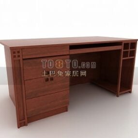 Office Work Table With Drawer 3d model