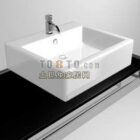 Wash basin table 3d model .