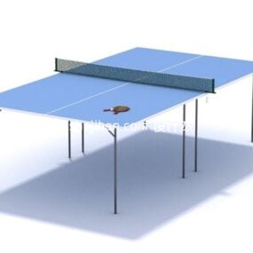 Tischtennis blau bemaltes 3D-Modell