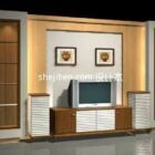 TV cabinet combination 3d model .
