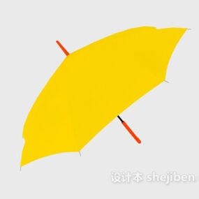 Guarda-chuva amarelo Lowpoly modelo 3d
