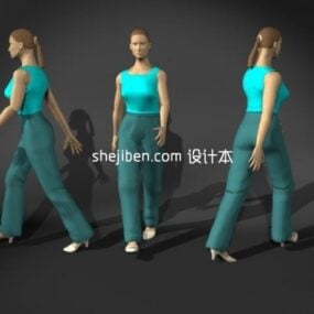 Women Walking Pose Character 3d model