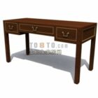Desk Antique Brown Wooden Material