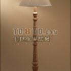 European Floor Lamp Brass Column