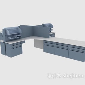 Työpöytämoduuli U-muotoinen 3D-malli