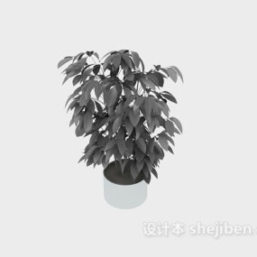 Blumentopf-Bananenbaum-3D-Modell