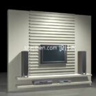 Mueble de televisión modelo 3d.
