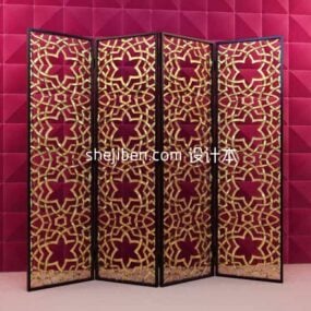 Carving Partition Screen Furniture 3d model