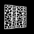 Screen Partition Carved Holes Pattern