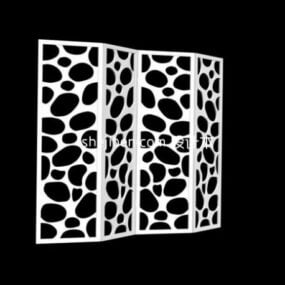 Screen Partition Carved Holes Pattern 3d model