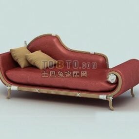Leather Daybed Sofa 3d model