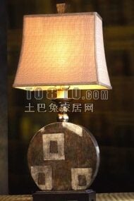 Lámpara de mesa de lujo de hotel modelo 3d