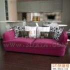 Double sofa 3d model .
